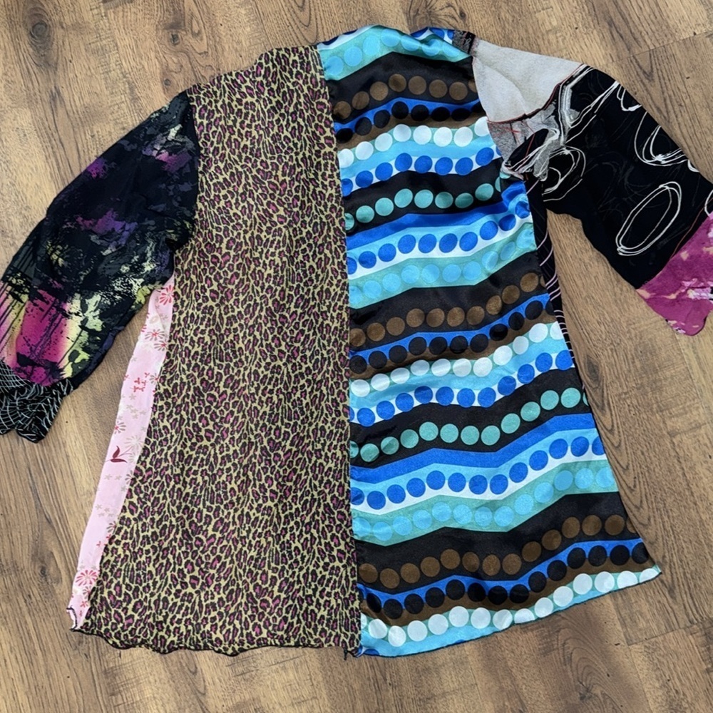 CTC LINENS Multicolor Patterned Tunic  Size OS